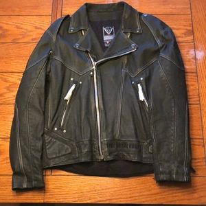 Arlen Ness leather motorcycle jacket, men’s LG